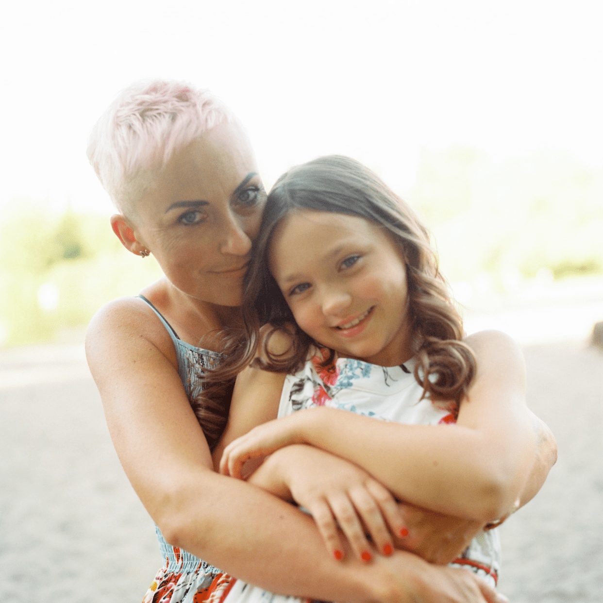 Queer family on the beach