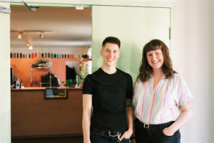 Tess and Ariss, owners of queer- and woman-led Awl Together Leather